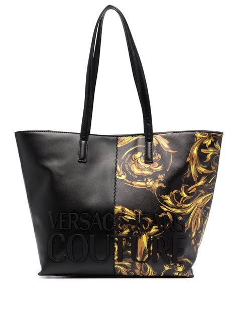 versace jeans couture large boxy tote